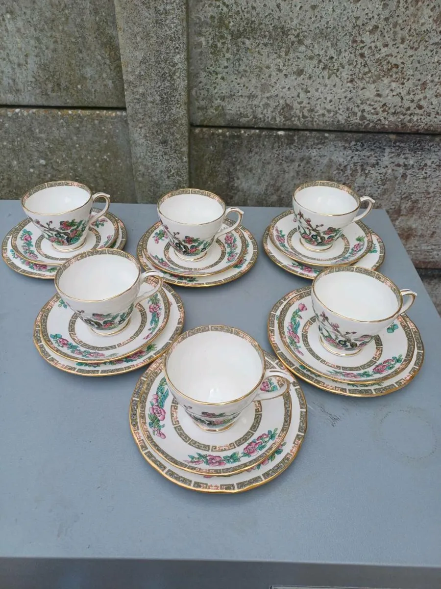 Vintage Bone China Indian Tree Set - Image 1