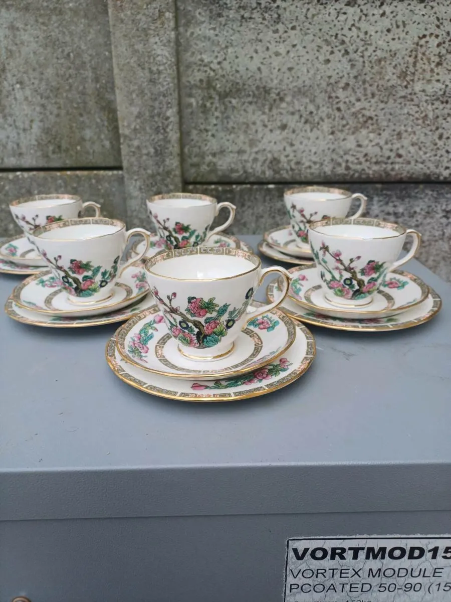 Vintage Bone China Indian Tree Set - Image 2