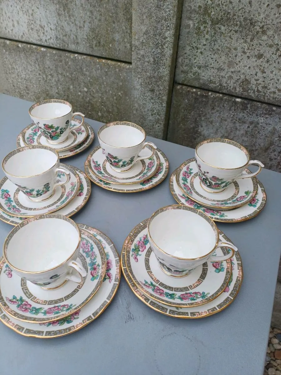 Vintage Bone China Indian Tree Set - Image 4