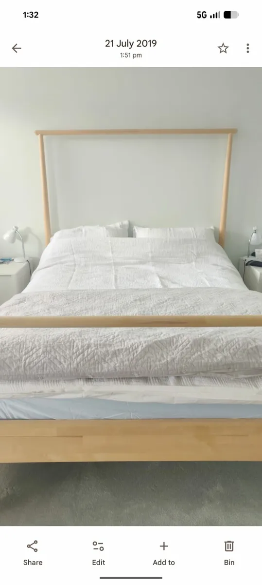 King size bed and mattress