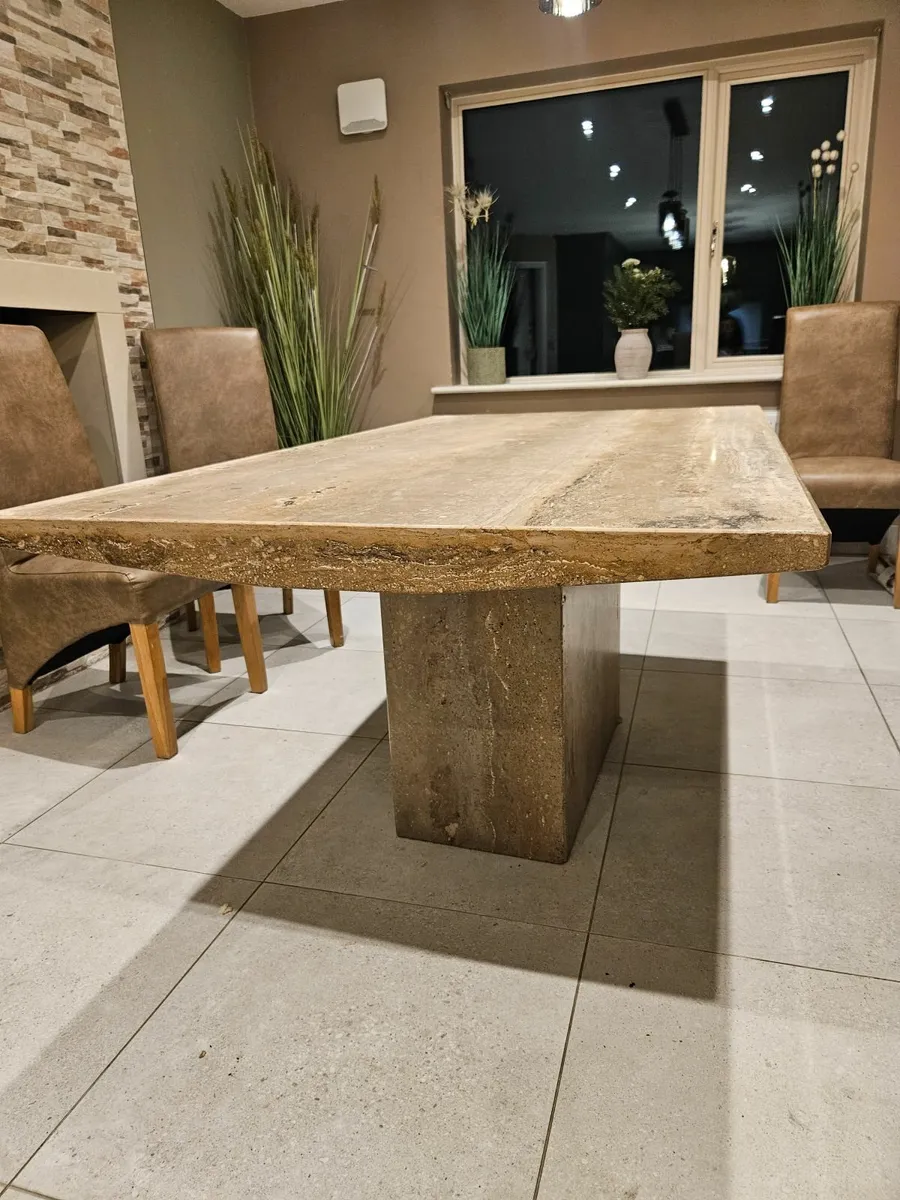 Solid Italian Marble Dining Table - Image 4