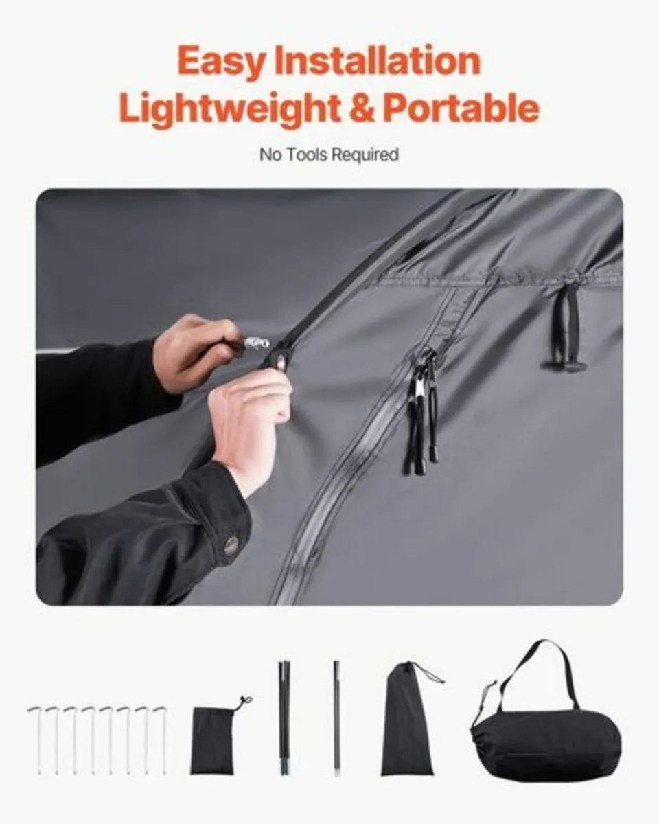 Outdoor Bike Storage Tent Fan-Shaped Waterproof Bi - Image 2