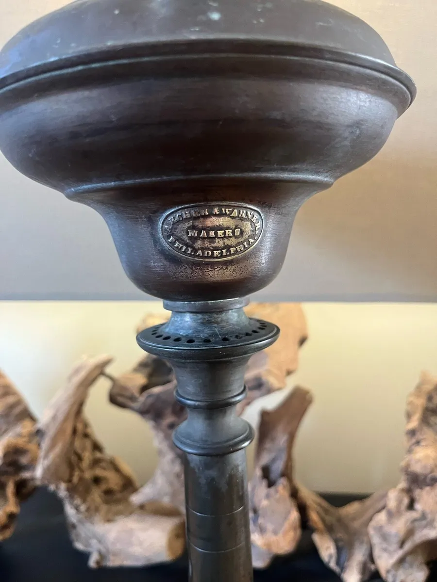 Antique Archer & Warner Philadelphia Oil Lamp - Image 2