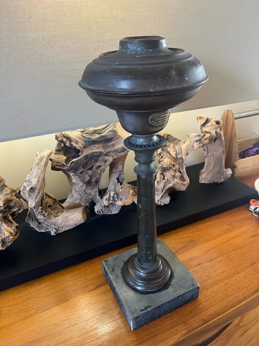 Antique Archer & Warner Philadelphia Oil Lamp - Image 3