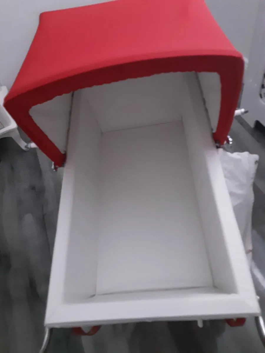 Kids red silver cross dolls pram new collection on - Image 2