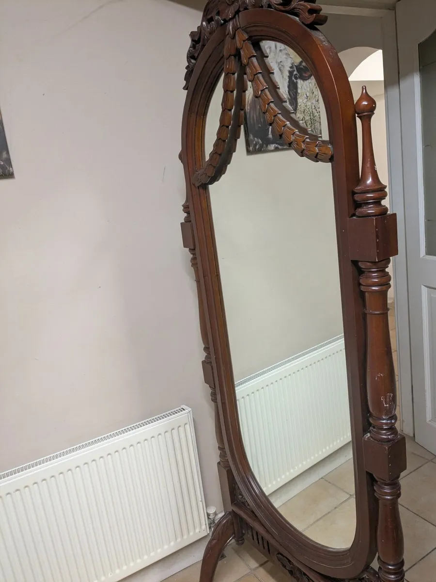 Antique full length mirror - Image 2