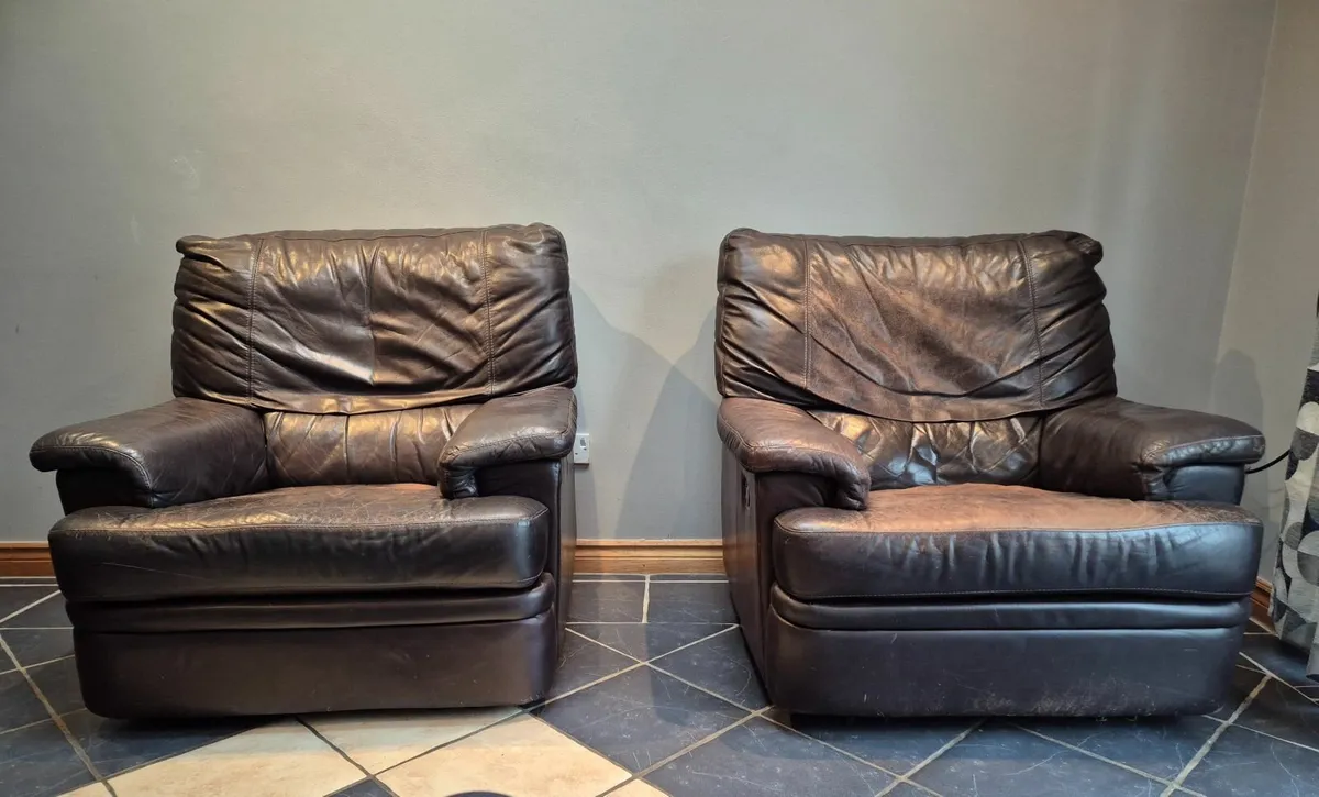 3 piece leather suite - Image 2