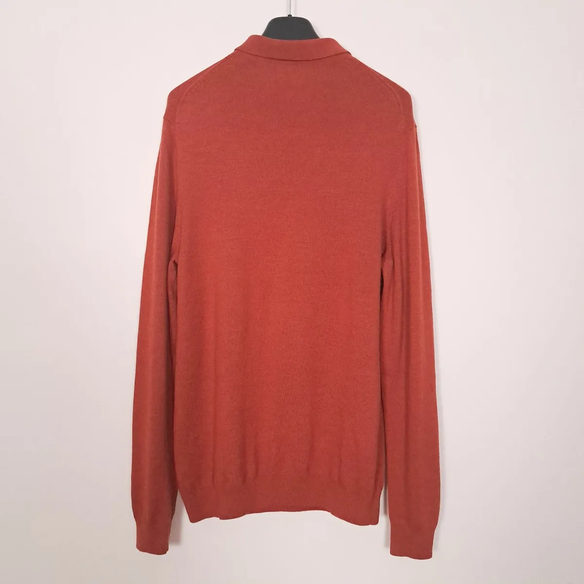 Farhi Orange Rust 100% Wool Polo Sweater XL - Image 2