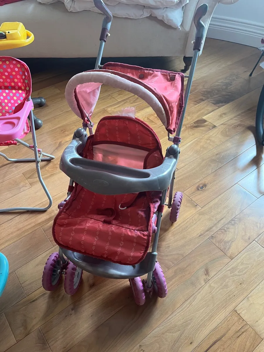 Toy pram, various toy objects - Image 4