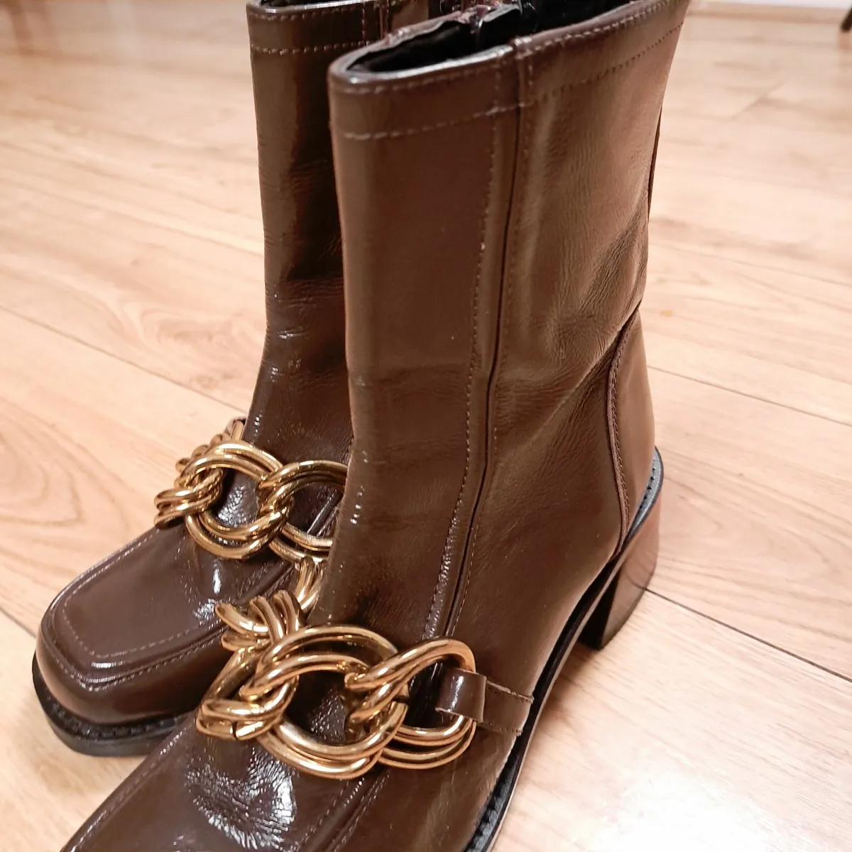 River Island Chocolate Brown Ankle Boots 4UK/37EU - Image 3