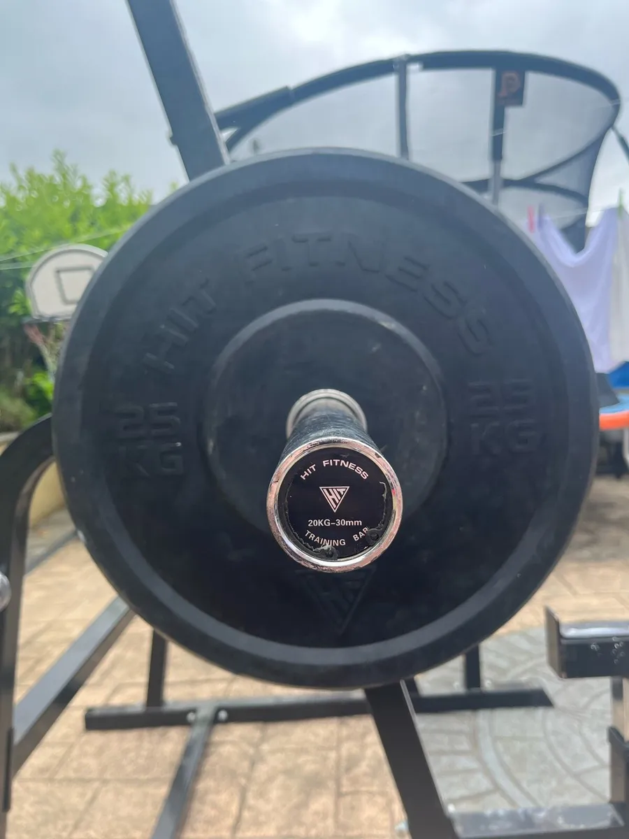 Gym set( barbell, rack and bench left) - Image 4