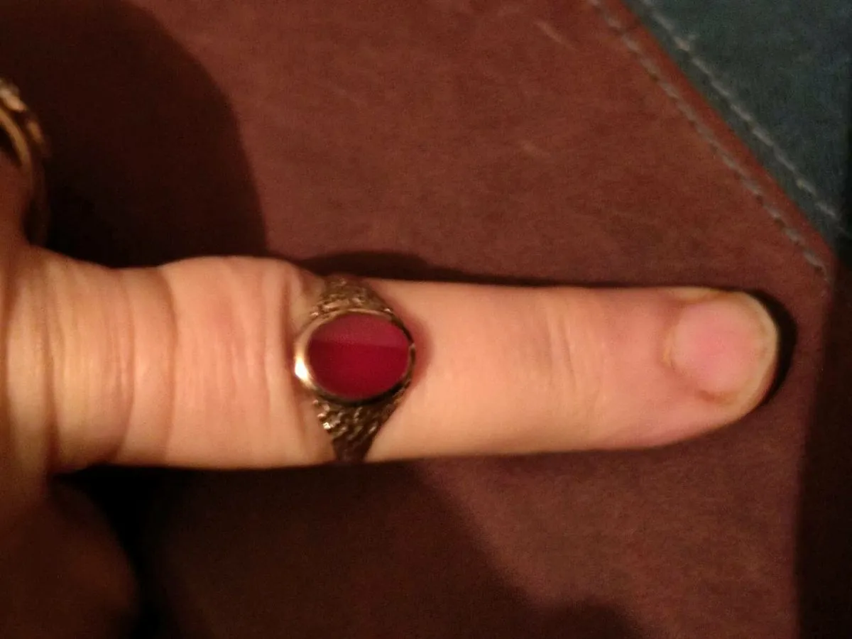 GLITTERY TRELLIS CARNELIAN, 9CT Gold New Ring ! - Image 2