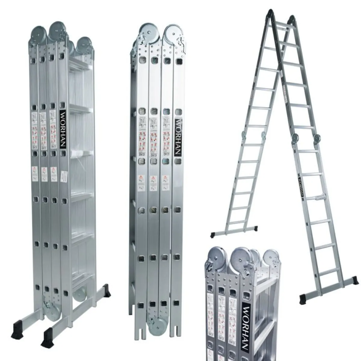 Worhan 6.7m Multi-Purpose Ladder Aluminum German Made - Image 1
