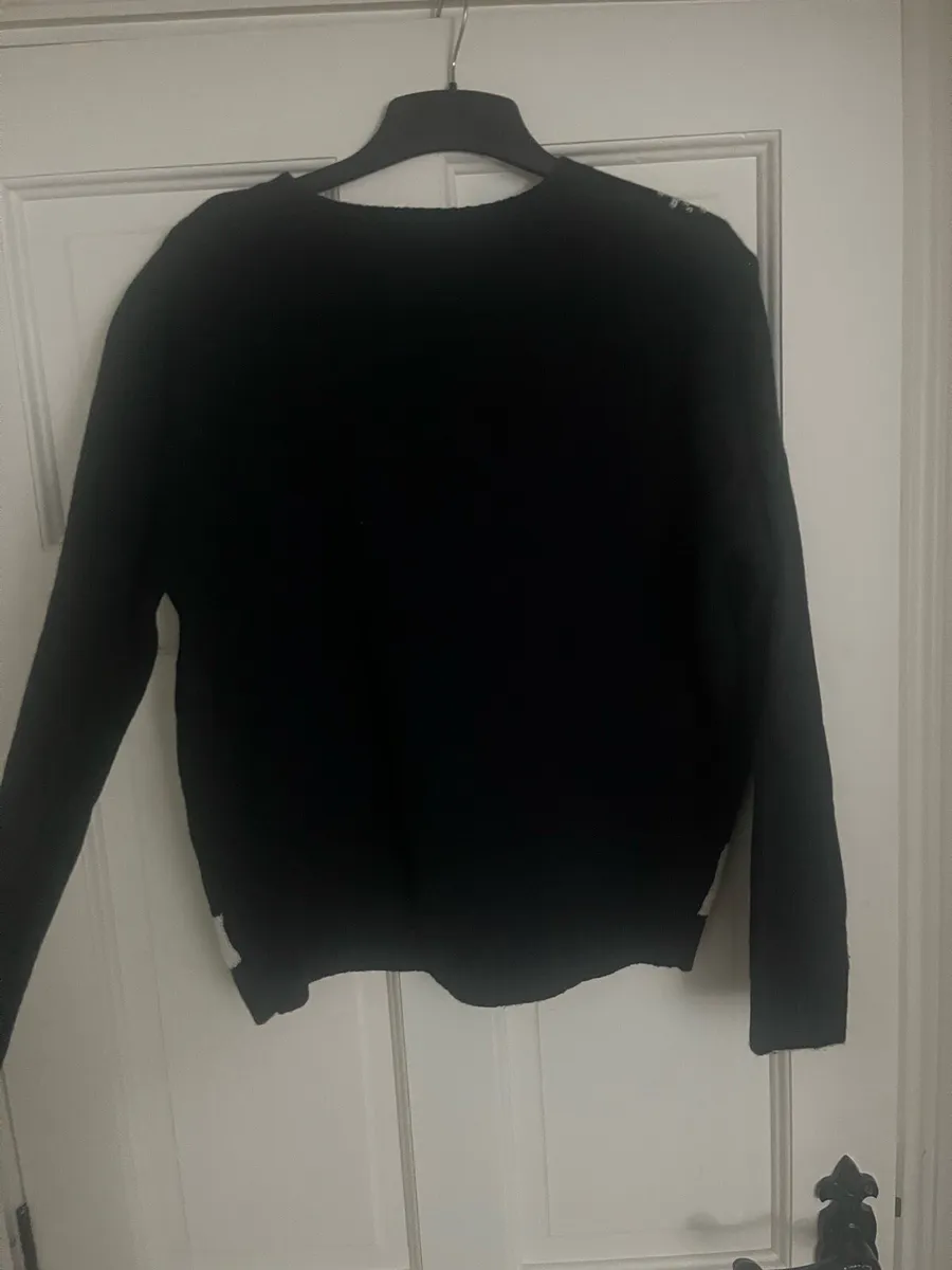 Christmas Jumper Navy snowman - Image 2