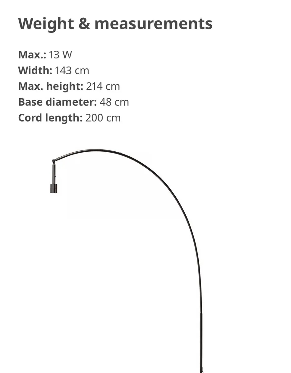 IKEA Arched Floor Lamp - Image 2