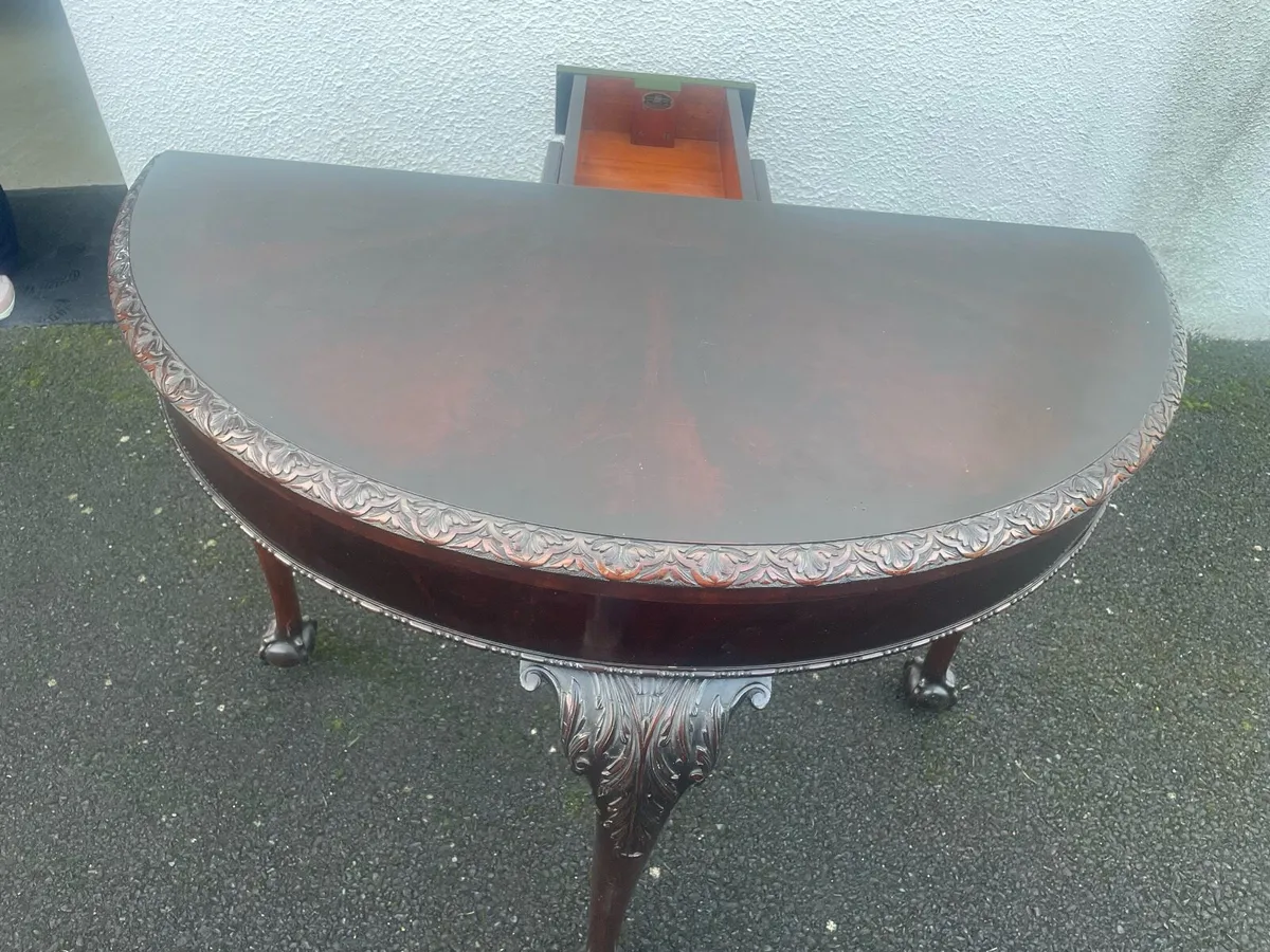 Mahogany games table - Image 4