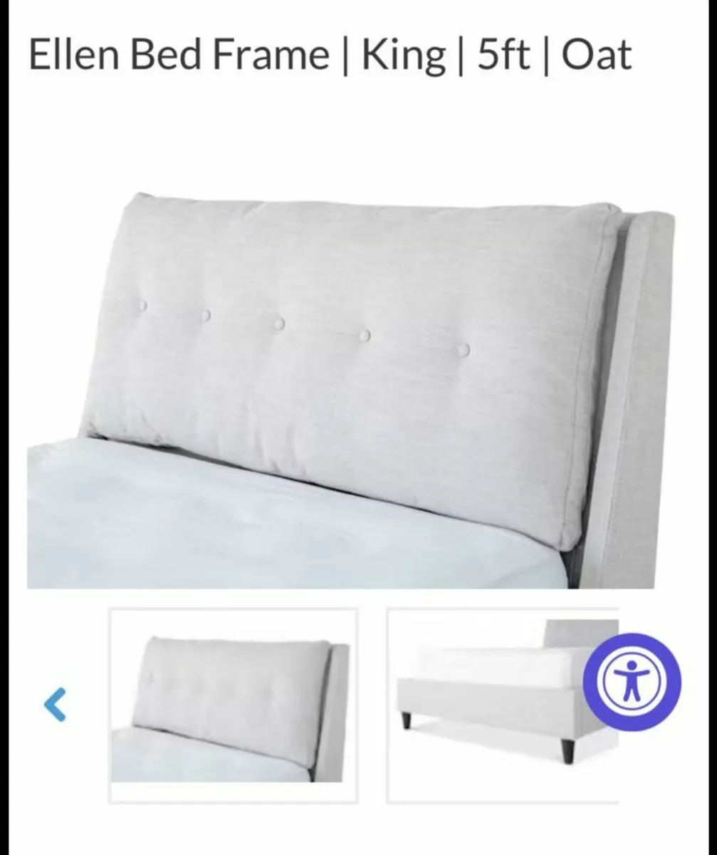 5 foot bedframe (ellen grey) - Image 1
