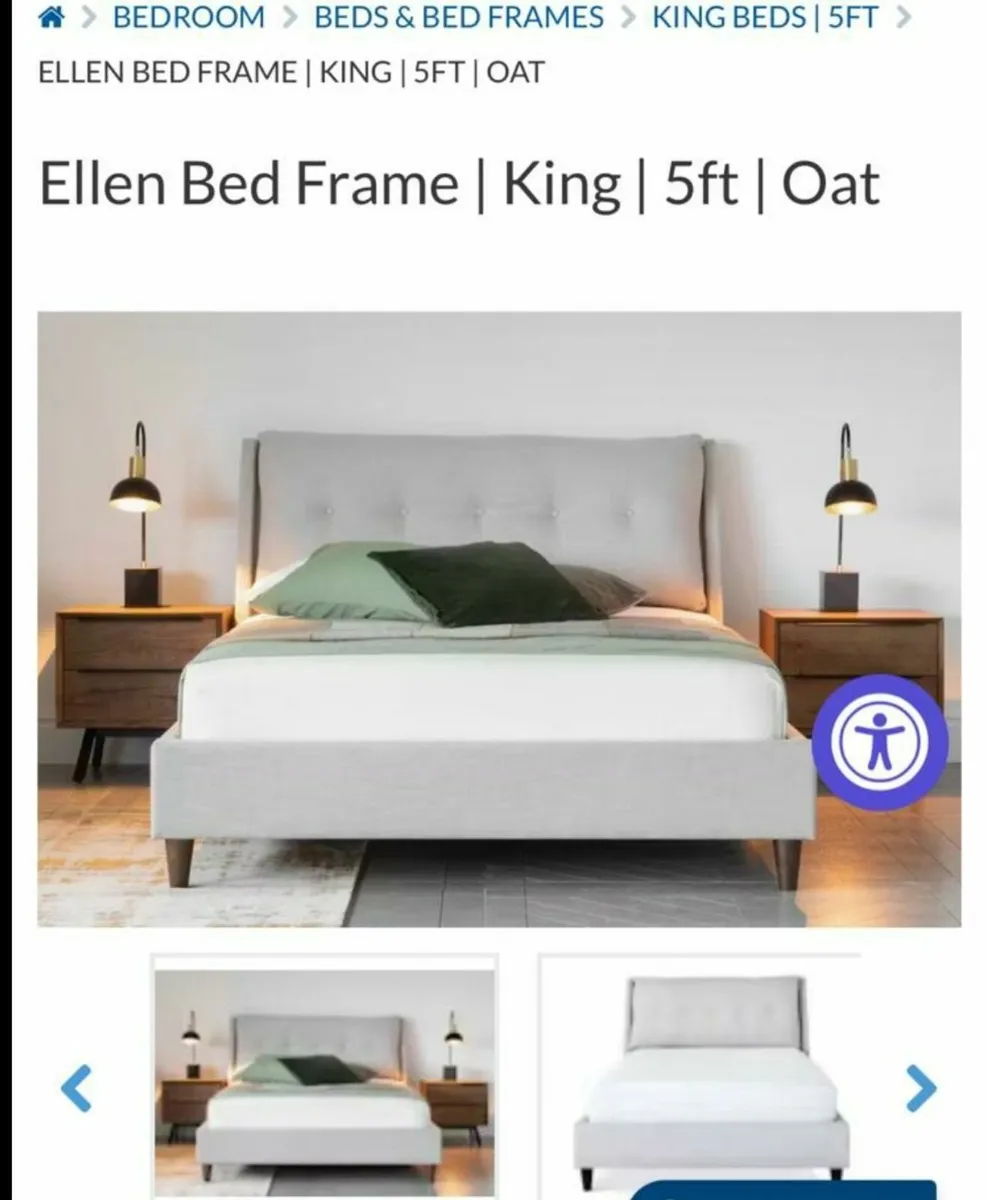 5 foot bedframe (ellen grey) - Image 2