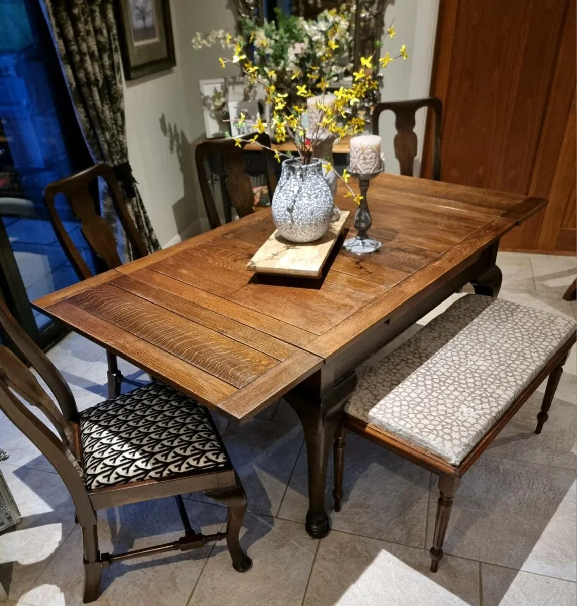 Fabulous Extendable Table, 4 Chairs & Bench €1,200 - Image 1