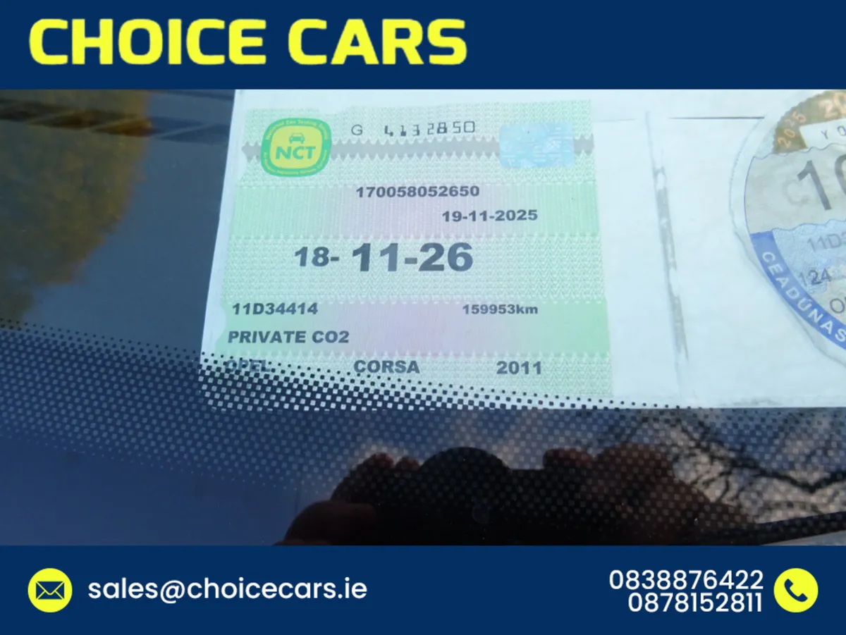 Opel Corsa SC 1.2I 16V 5DR NEW NCT 11/26 - Image 3