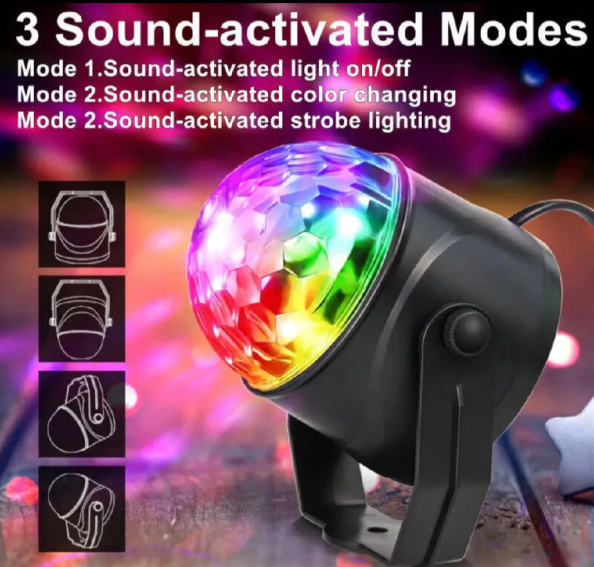 NEW Disco Light Magic Ball LED Light RGB Rotating - Image 3