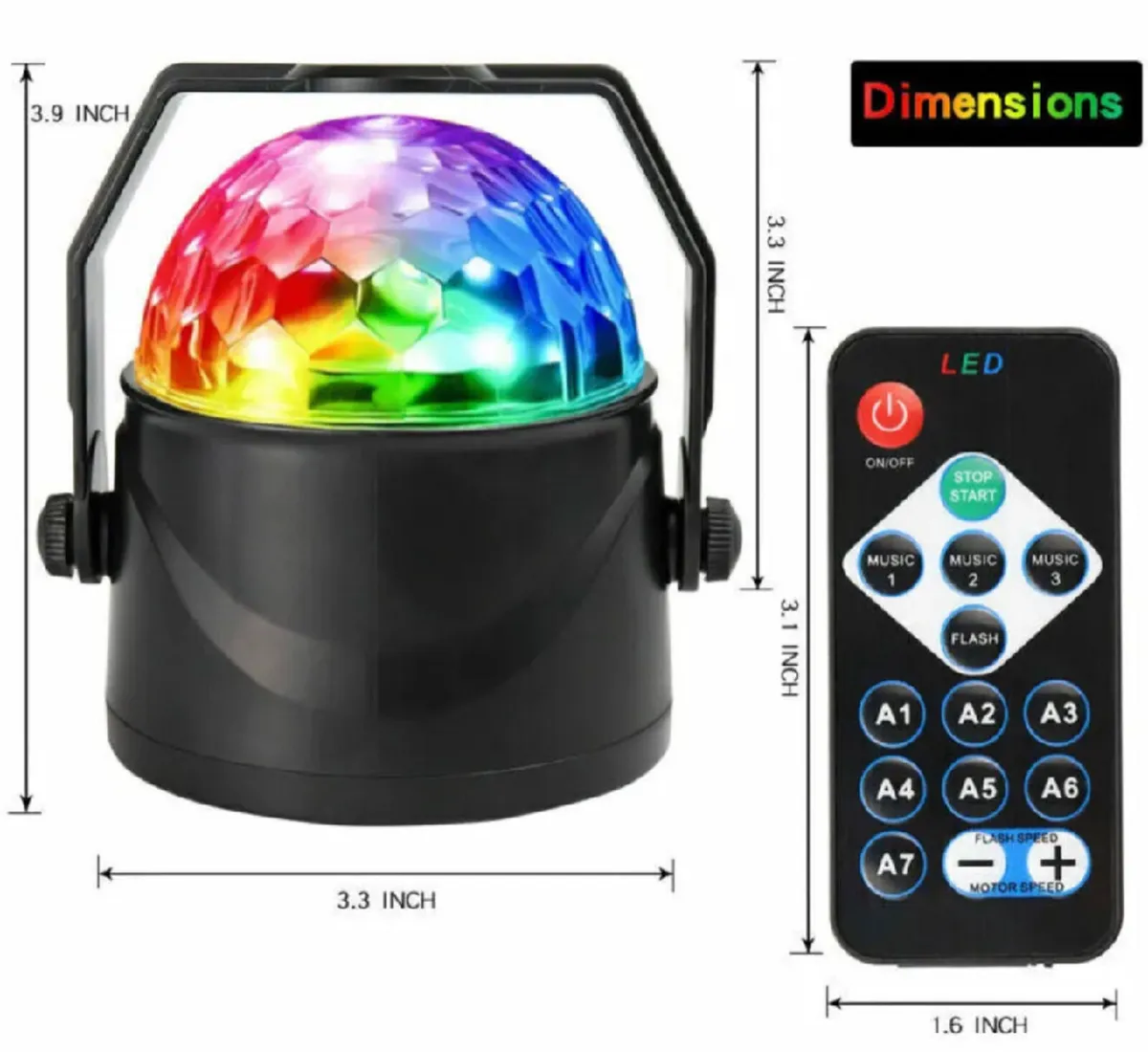 NEW Disco Light Magic Ball LED Light RGB Rotating - Image 4