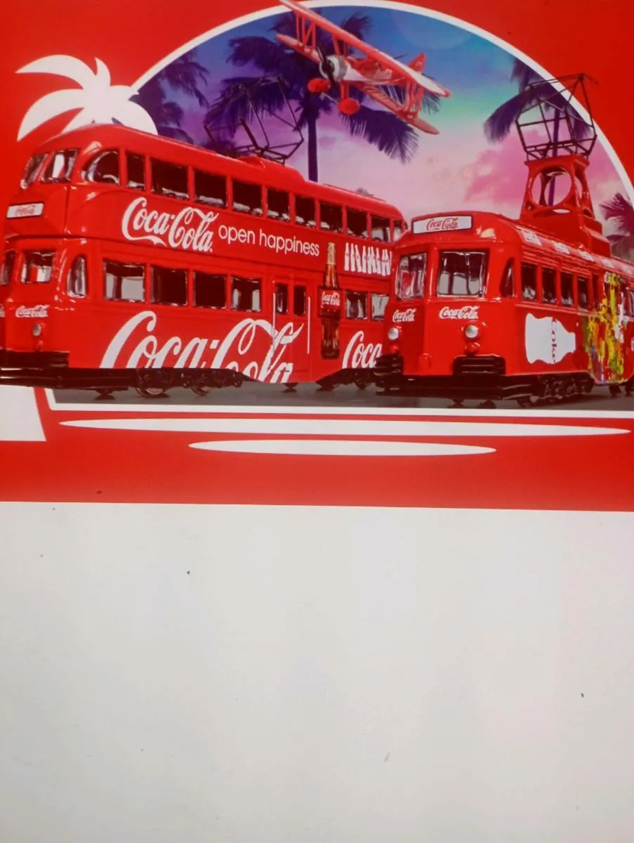 COCA COLA DIE- CAST SINGLE DECKER TRAM - Image 2