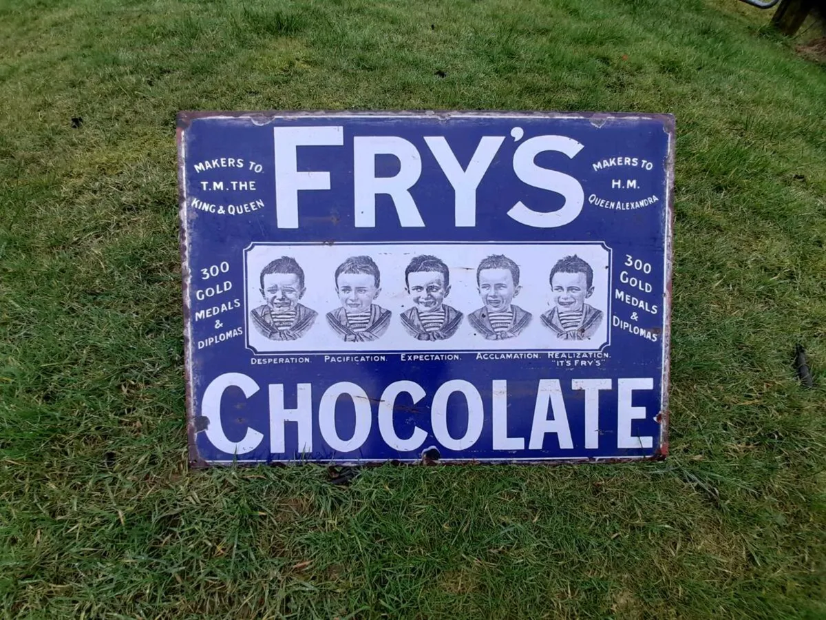 Frys Chocolate Large Tin Sign - Image 1