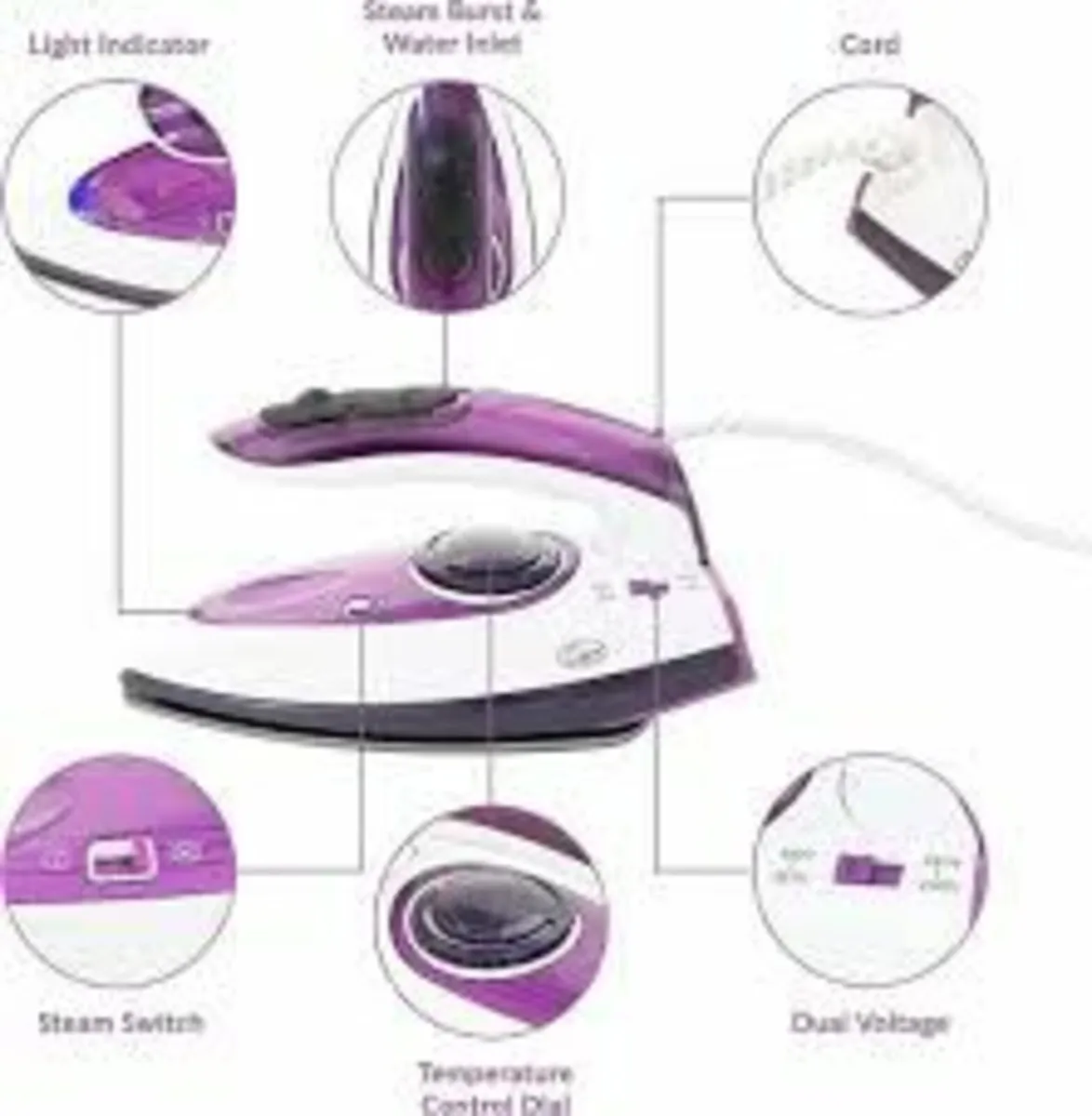 Quest Travel Clothes Iron. Cheap Compact Portable. - Image 1