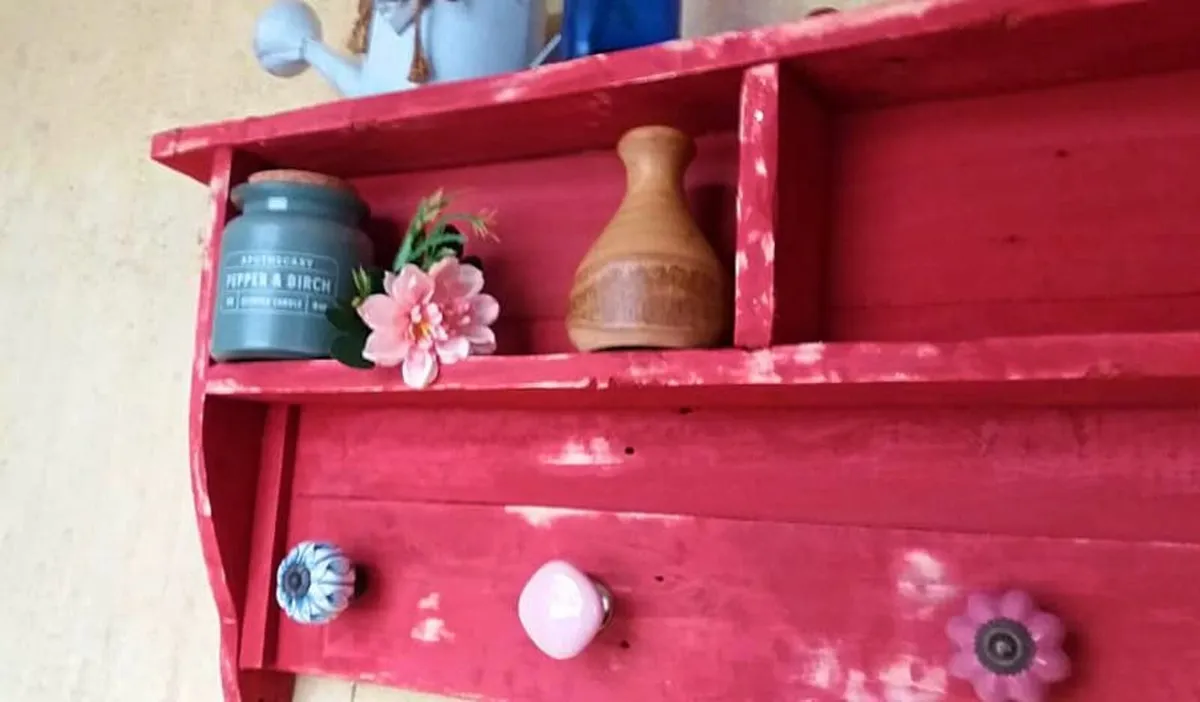 NEW Rustic Floating Coat n Hat Rack / Shelf - Image 2