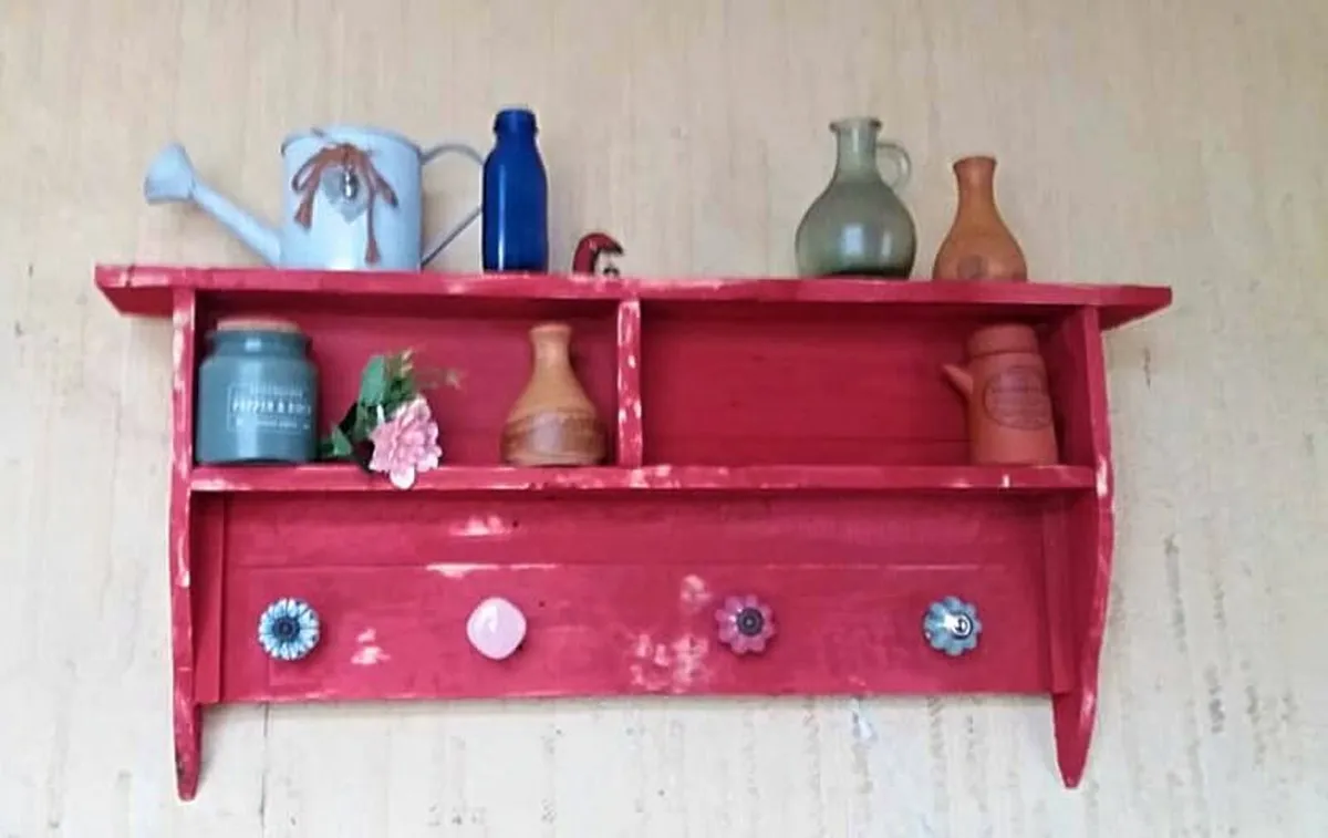 NEW Rustic Floating Coat n Hat Rack / Shelf - Image 3
