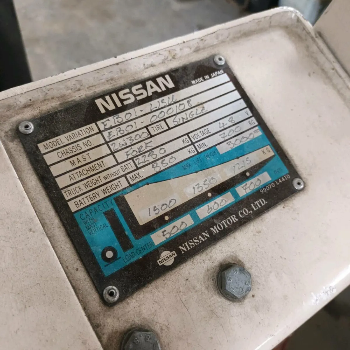 Nissan 2ton Electric Forklift - Image 2