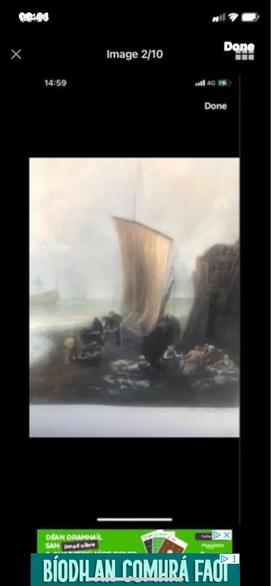 Antique  Signed John cotter Webb Print - Image 2