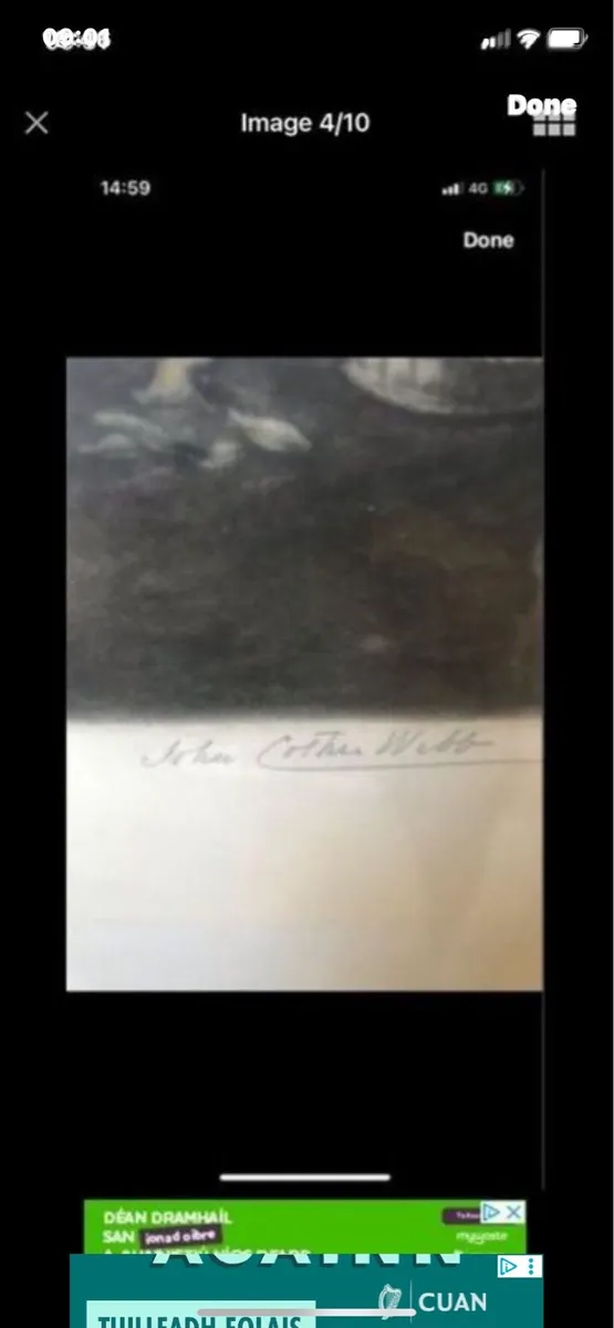 Antique  Signed John cotter Webb Print - Image 4