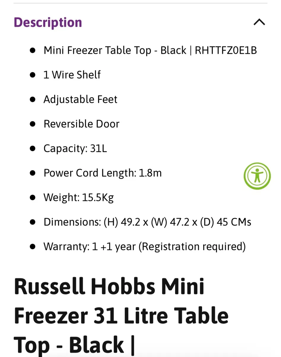 Counter top freezer - Image 1