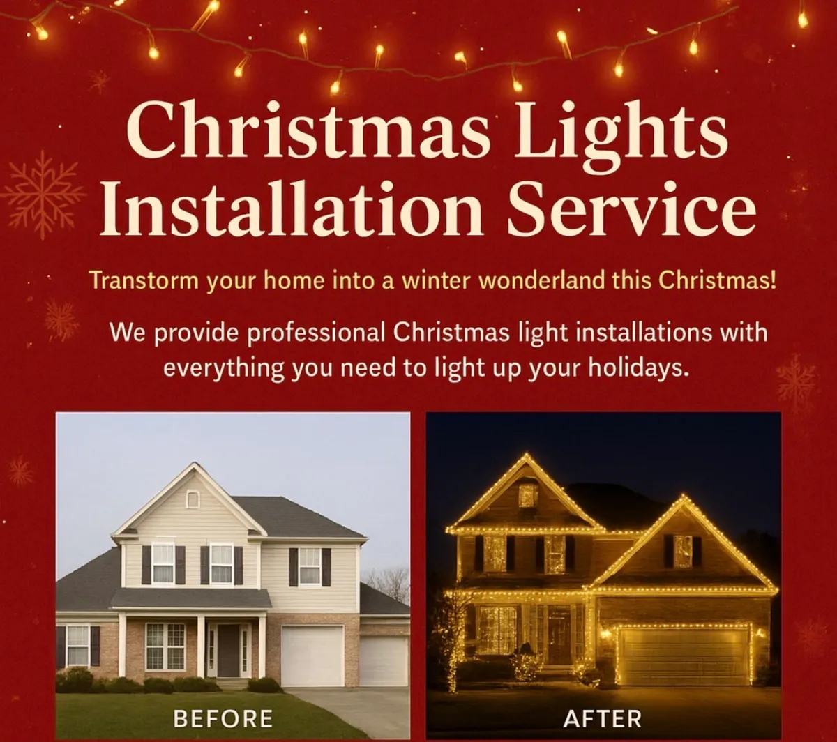 Christmas light installation