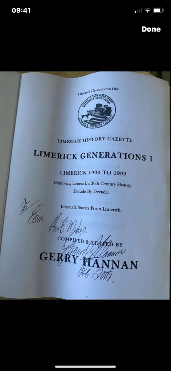 Signed Limerick Generations 1900-1909 - Image 3