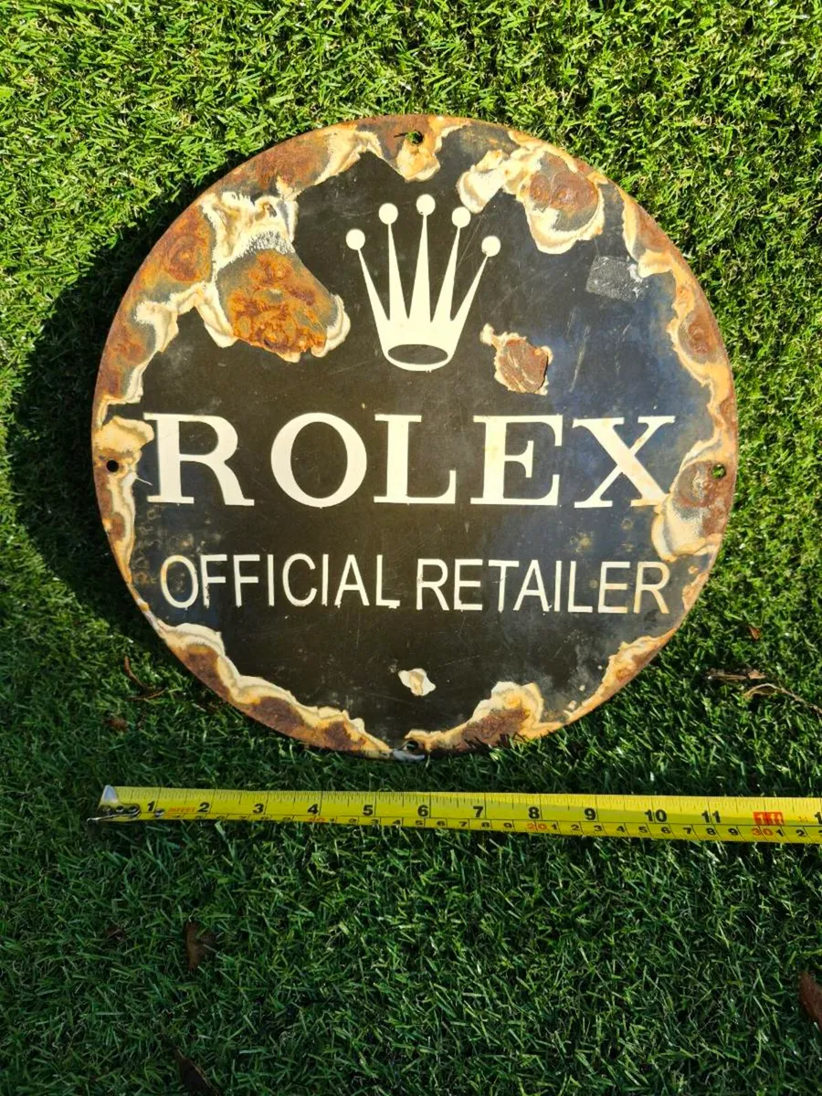 Rolex enamel round sign - Image 1