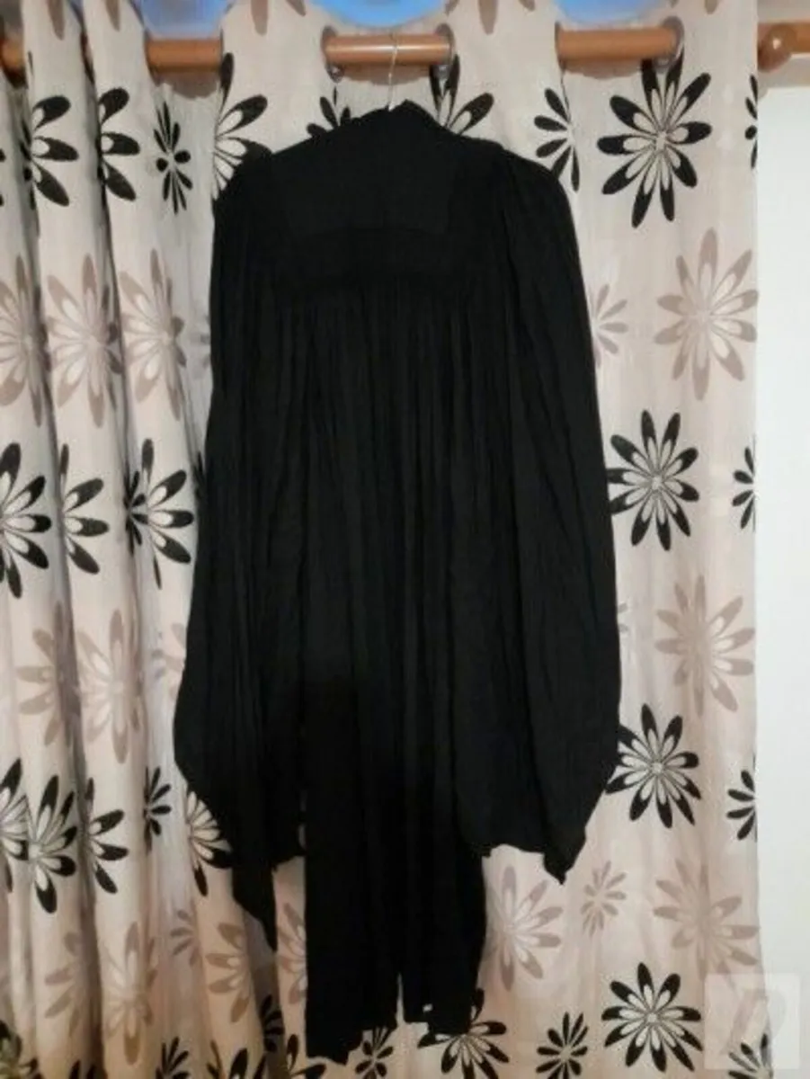 Vintage Antique French EU Judge Robe Hat Law Gown - Image 2