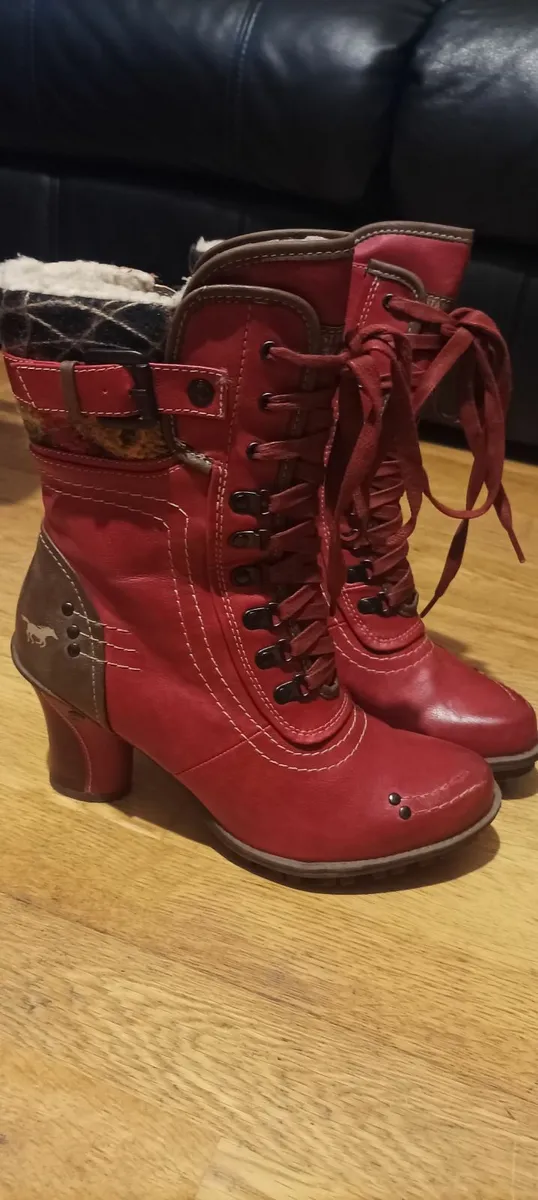 Red High Heel Boots - Image 1