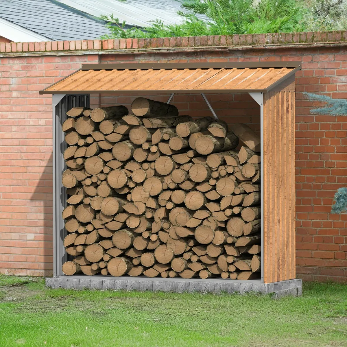 🔥 6×2 Steel Firewood Storage Shed – Holds Up to 3 - Image 2