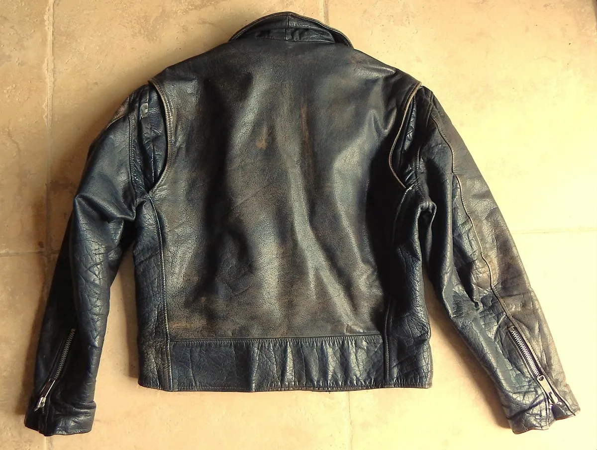 Vintage Echtes Leder Gents Motorcycle Jacket - Image 2