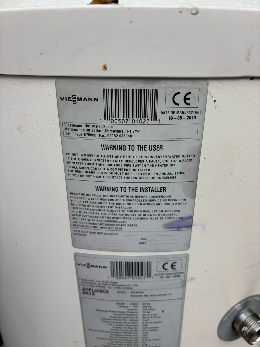Viesmann Vitocell Hot Water Tank - Image 2