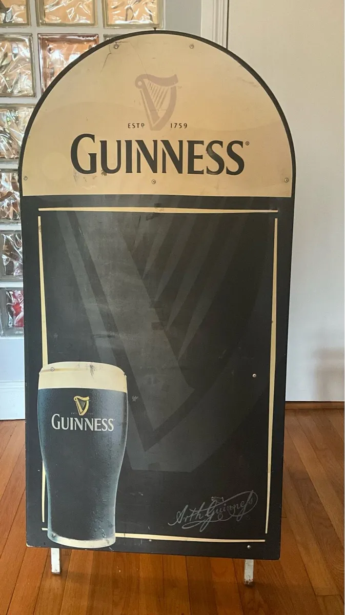 Vintage Double Sided Guinness Pavement Sign - Image 2