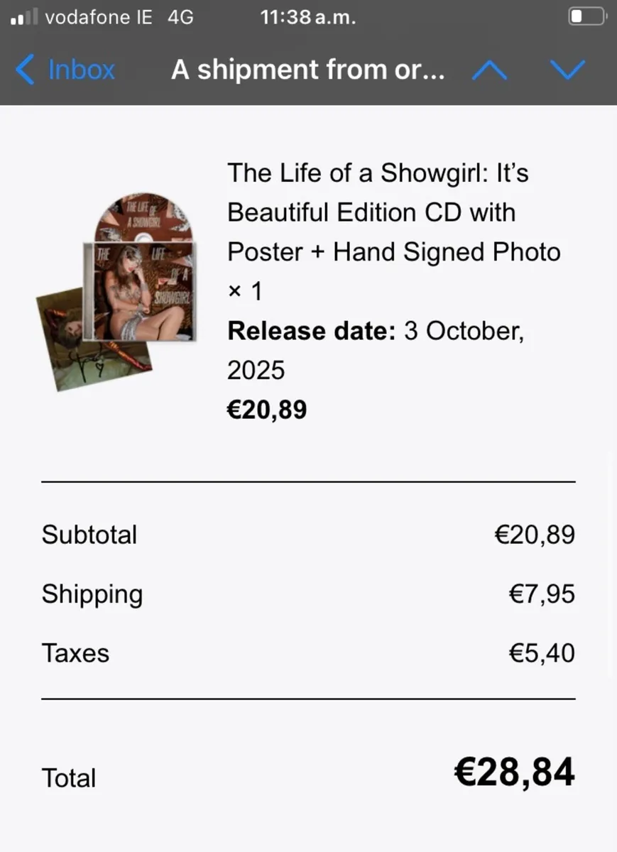 Taylor Swift TLOAS Signed CD, As New - Image 2