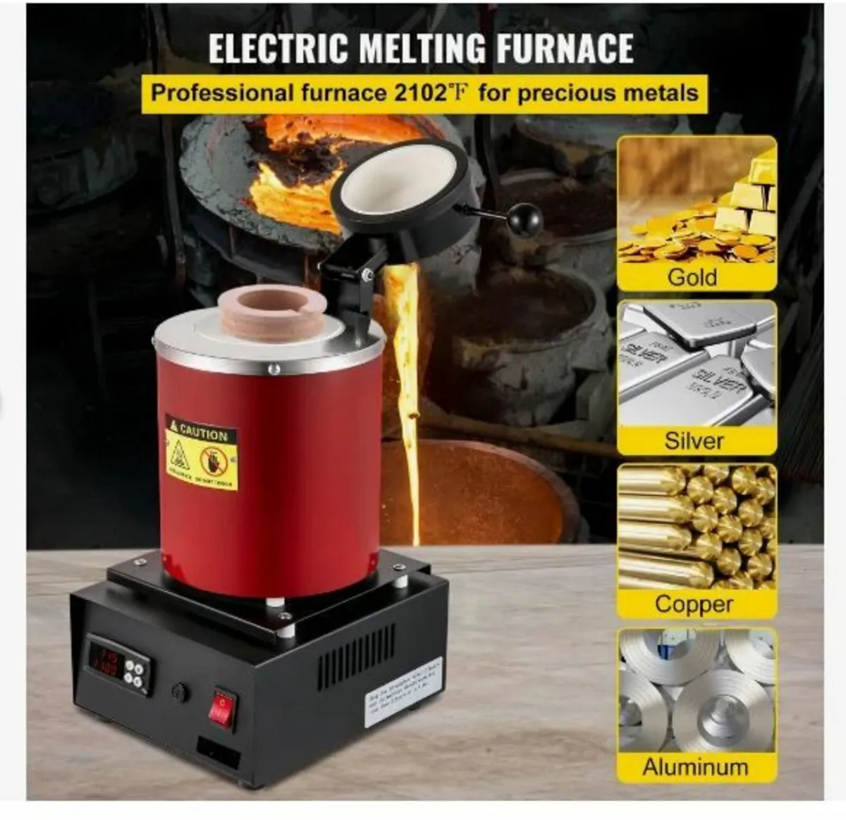 Gold Melting Furnace, 1350W - Image 3