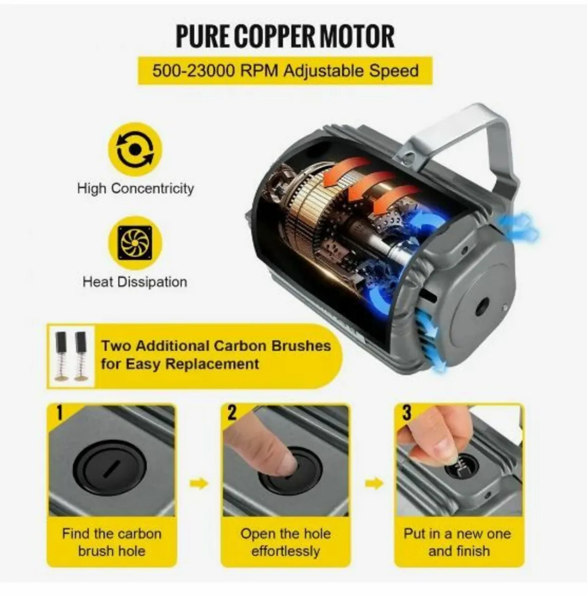 Flex Shaft Grinder 780W Rotary Tool - Image 4