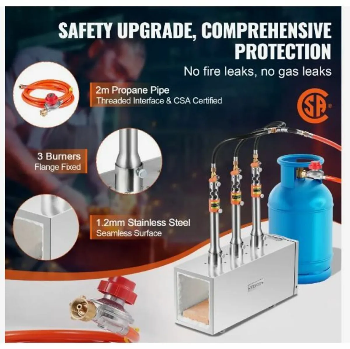 Portable Propane Forge, 3 Burner - Image 2