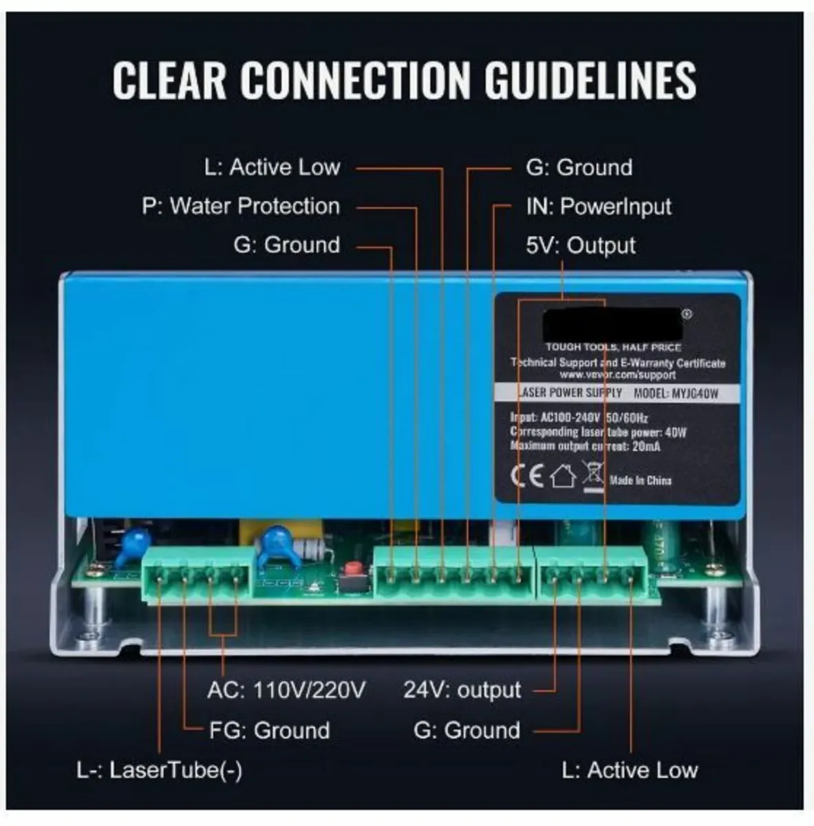 CO2 Laser Power Supply, 40W - Image 4