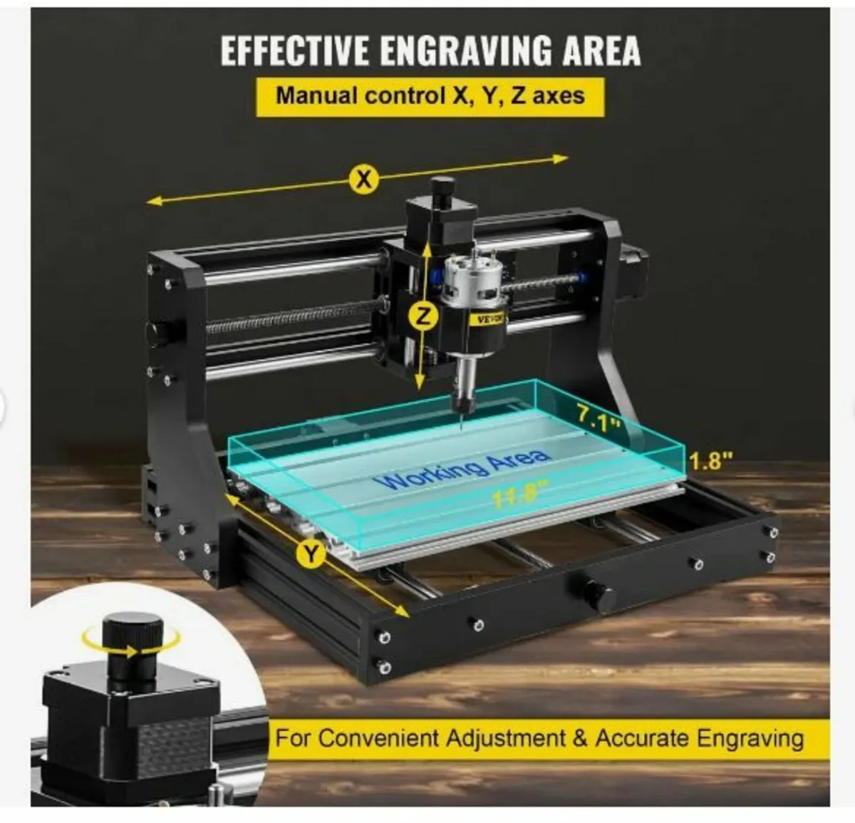 CNC 3018 Pro 500mw 300×180×45mm - Image 4